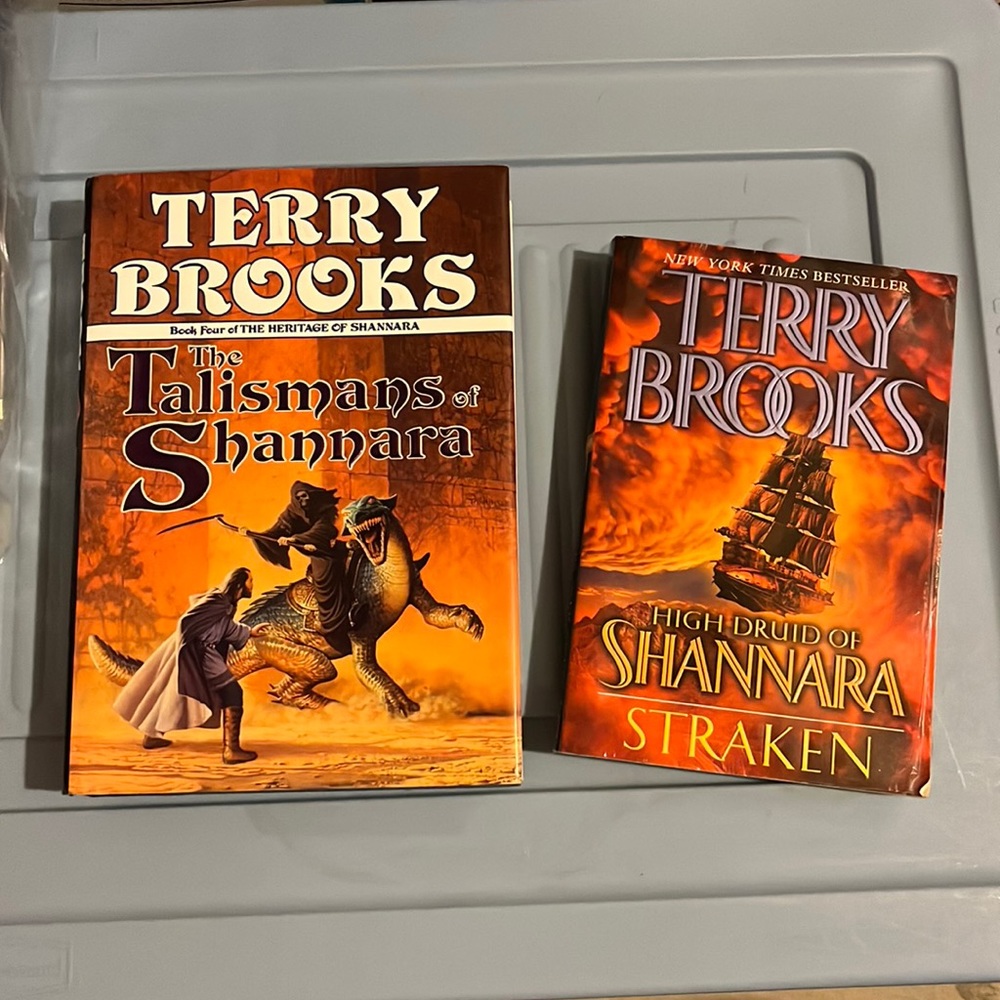 Terry Brooks Shannara Fantasy Novels Pair High Druid Straken Talismans Heritage